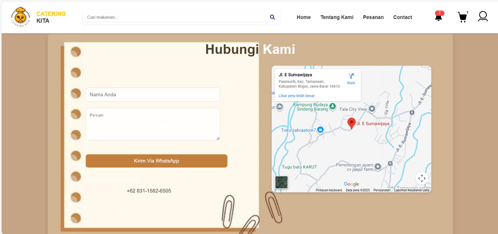 Website E-commerce CateringKita